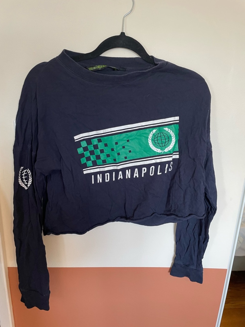 Simons Indianapolis Graphic Long-Sleeve Crop Top